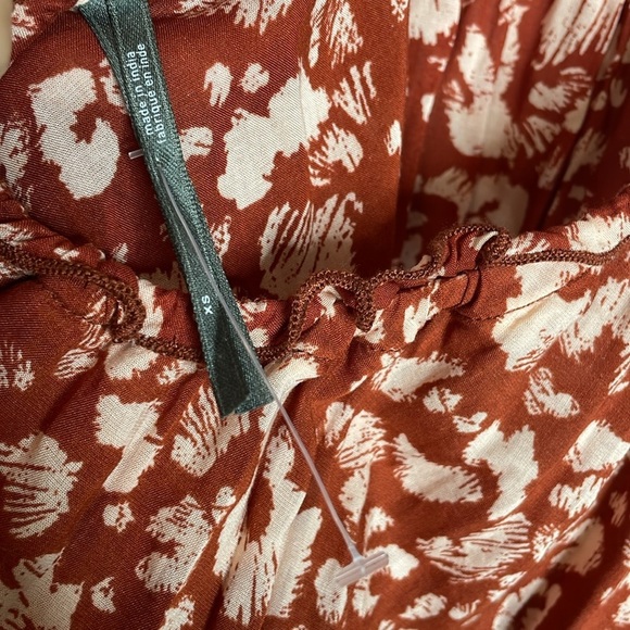 Anthropologie | Flounced Maxi Lounge Dress Low Back Red Size XS - Picture 5 of 5